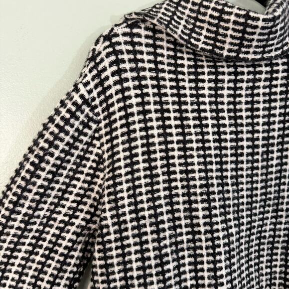 Rachel Zoe Blazer Womens M Black White Knitted Double Breasted Career Office NWT - Picture 6 of 10